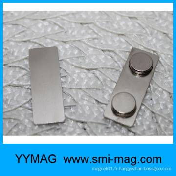 Porte-badge magnétique en acier inoxydable de 2pcs neo magnets